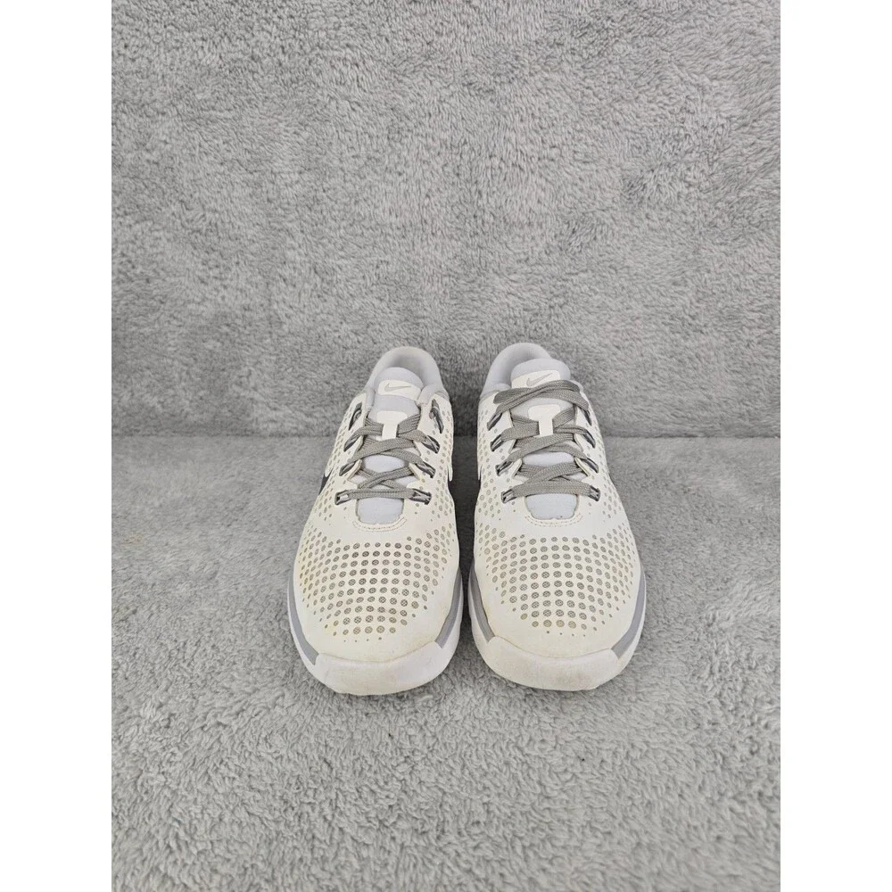 Nike Women's White and Gray Perforated Training Sneakers